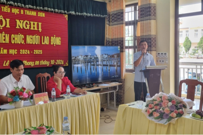 HỘI NGHỊ CÁN BỘ, CÔNG CHỨC, VIÊN CHỨC, NGƯỜI LAO ĐỘNG TRƯỜNG TIỂU HỌC B THANH SƠN, NĂM HỌC 2024-2025